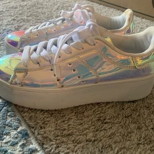 J. Adams Hero Platforms Sneakers (Iridescent Rave/Festvial Shoes)